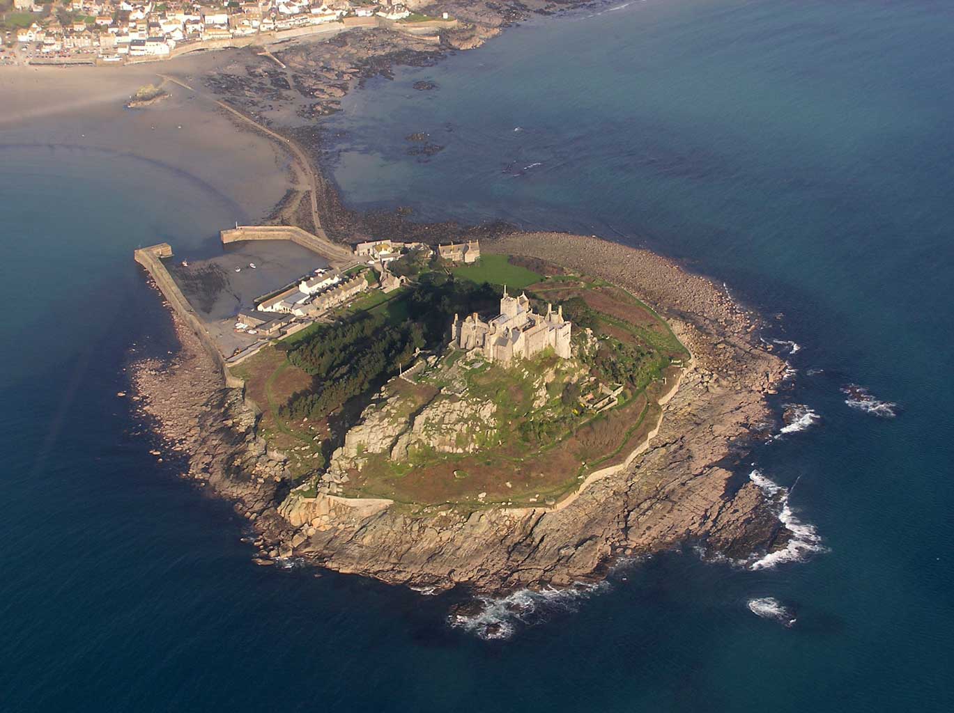 St Michael's Mount - taken from flight trip we took in light aircraft from Land's End Airport