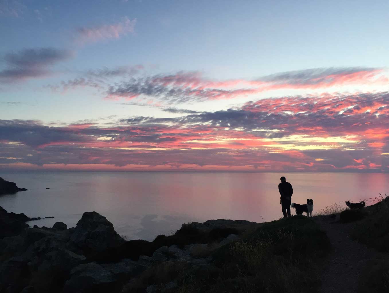 Summer sunset on Zennor Head