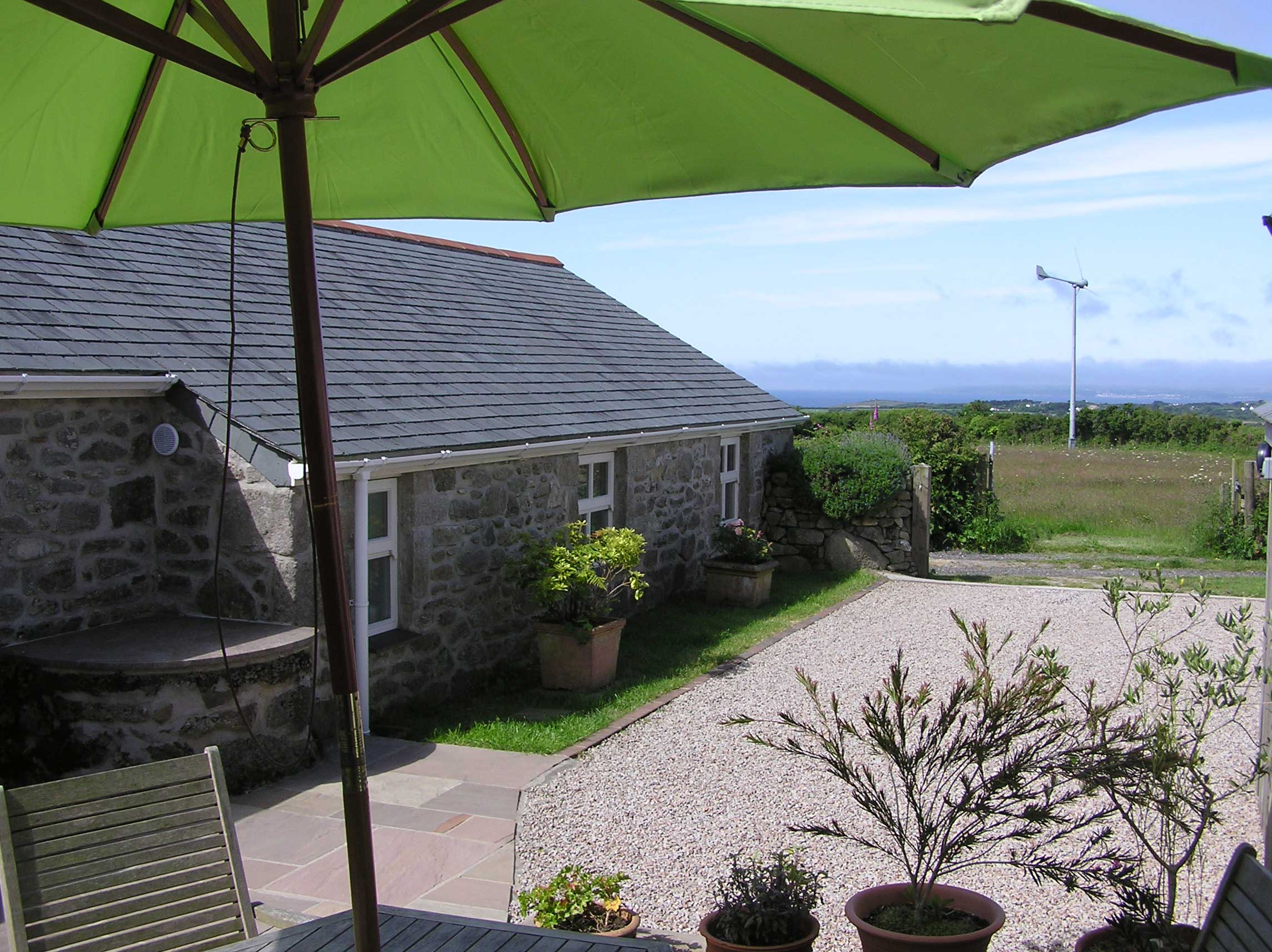 Rear courtyard showing adjacent field